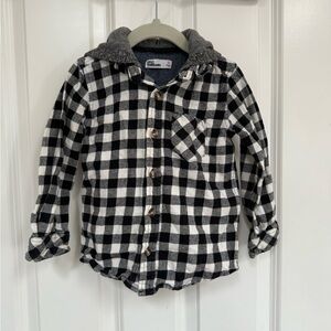 Epic Threads Black and White Plaid Button Down Shirt